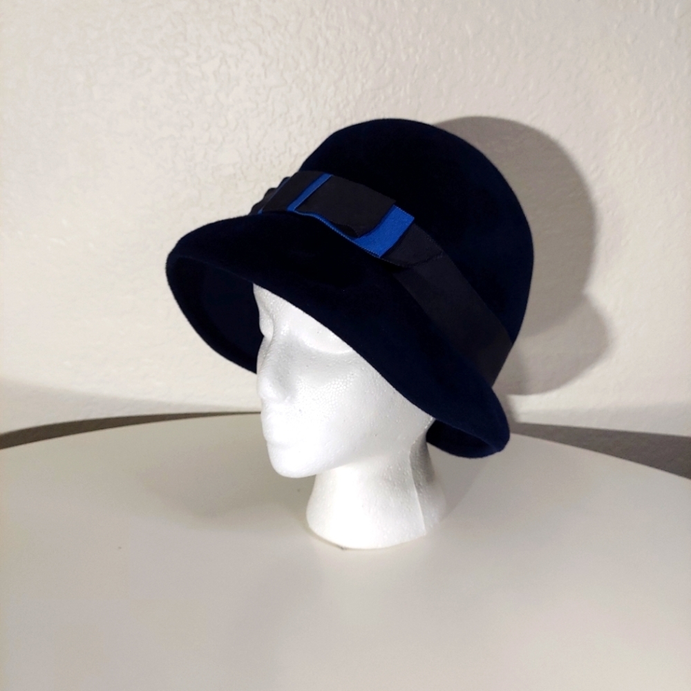Valerie Modes Vintage Navy Blue Hat